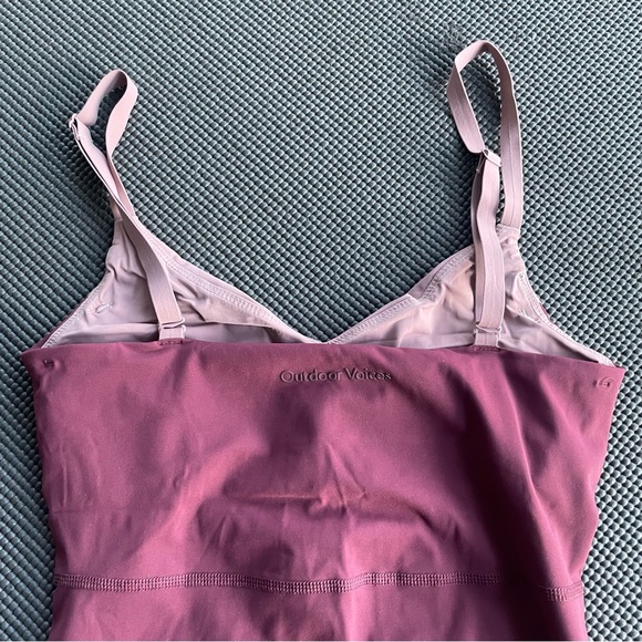 Outdoor Voices Superform Zoom Full Length Bodysuit Jumpsuit Deep Taupe - Picture 8 of 8